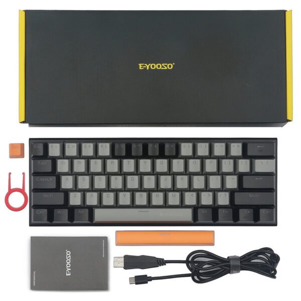 Key Mechanical Keyboard Two Colors Key CAP Computer E-sports Game MonochromeRGB Light - Image 3