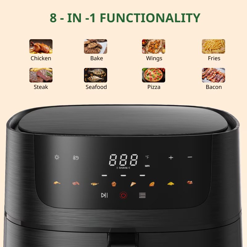 8.5 QT Air Fryer - Large Capacity For Family Gatherings, 8-in-1 Multifunctional Cooker With Touchscreen Control, Easy To Clean & Ideal For Beginners, Health Enthusiasts, Busy Professionals - Image 2