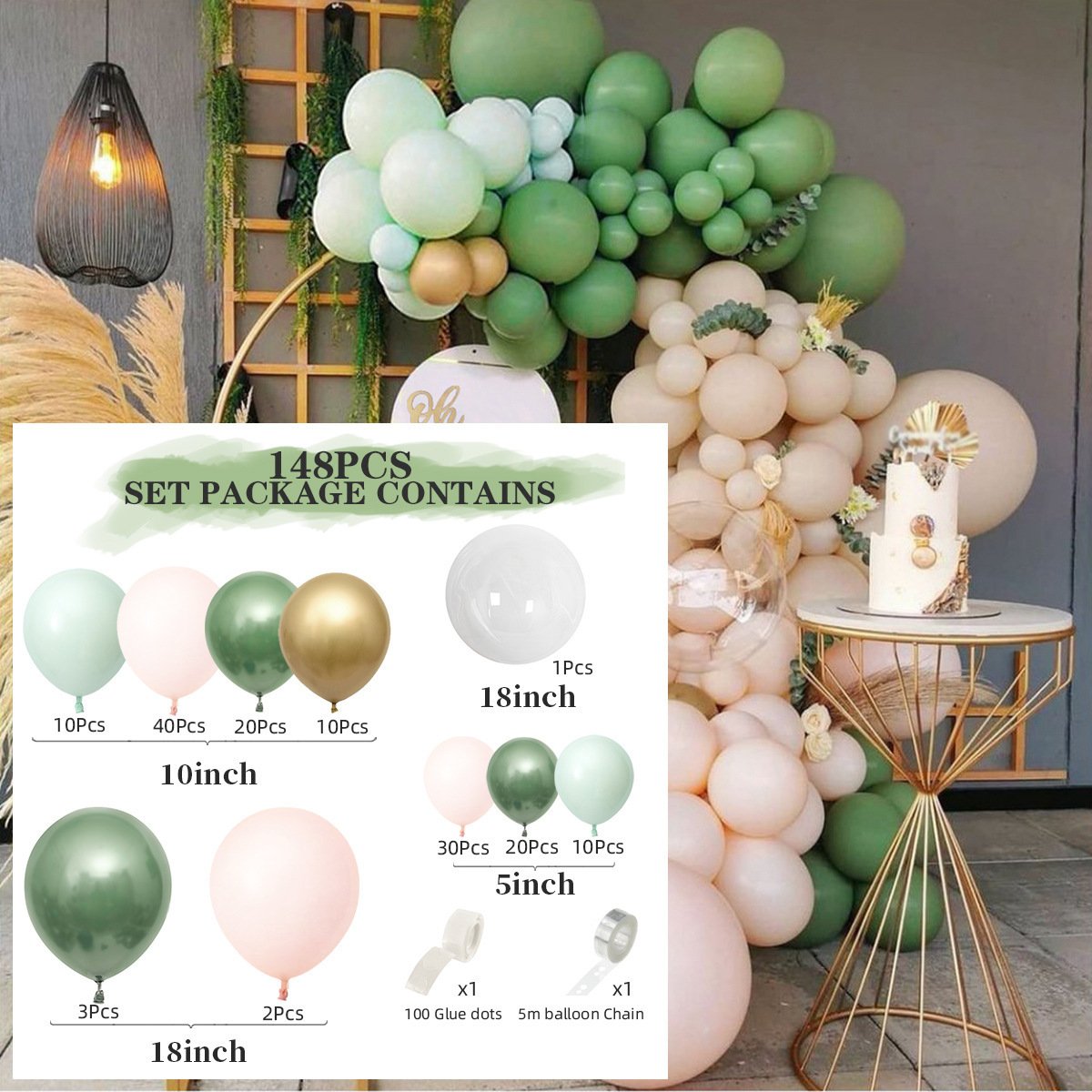 Morandi Color Balloon Decoration Wedding Supplies - Image 4