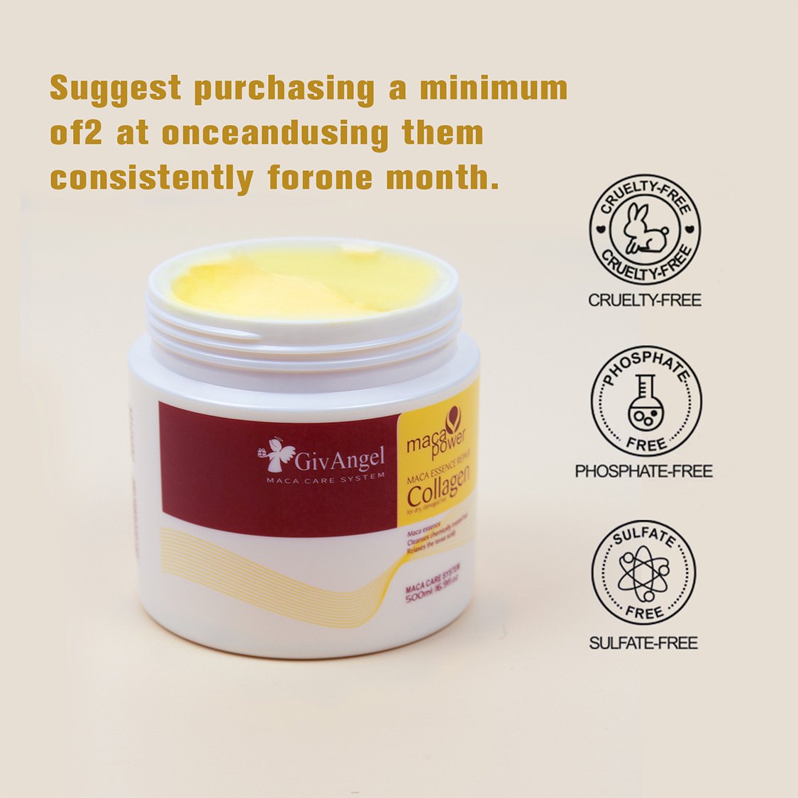 Nourishing Collagen Hair Mask, Deep Nourishing Magical Hair Mask, Fortifying Hair Repair Conditioner, Hair Mask For Dry Damaged Hair All Hair Types, 500ml, 1 Count - Image 10