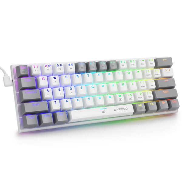 Key Mechanical Keyboard Two Colors Key CAP Computer E-sports Game MonochromeRGB Light - Image 4