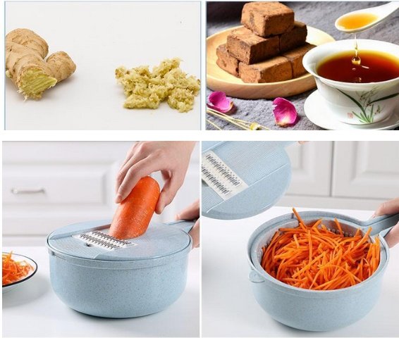 8 In 1 Mandoline Slicer Vegetable Slicer Potato Peeler Carrot Onion Grater With Strainer Vegetable Cutter Kitchen Accessories - Image 7