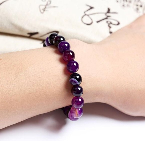 Elegant Violet Natural Stone Bracelet for Women - Image 6