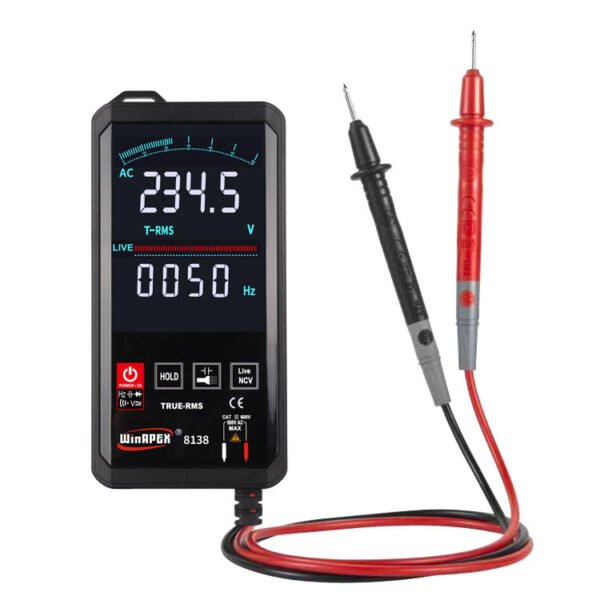 Hanyan 8136 Large-Screen Intelligent Digital Multimeter, Multi-Function Touch Screen, Digital-Analog Dual Display, Automatic Buzzer Recognition - Image 2