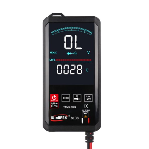 Hanyan 8136 Large-Screen Intelligent Digital Multimeter, Multi-Function Touch Screen, Digital-Analog Dual Display, Automatic Buzzer Recognition - Image 3