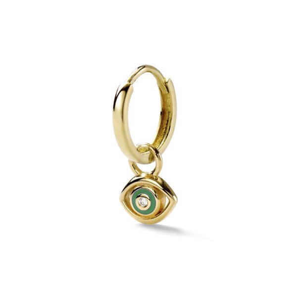 Diamond Devil's Eye Stud Earrings - Image 2