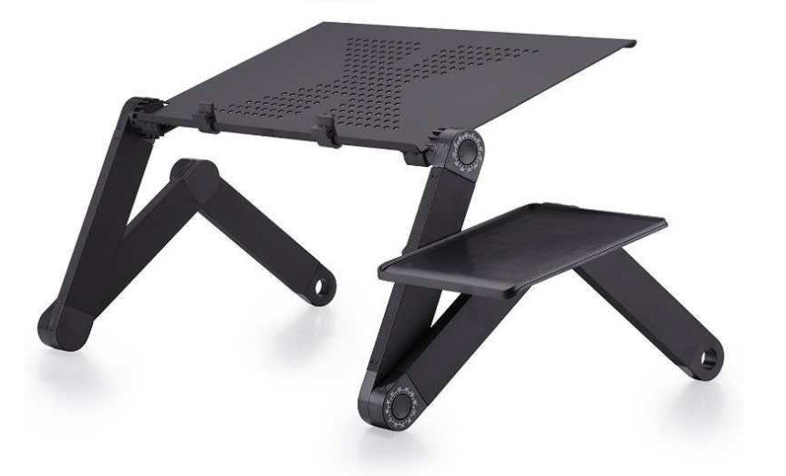 Folding Desk Retractable Adjustable Study Desk In Bed Aluminum Alloy Notebook Computer Bracket Lazy Desk - Image 3