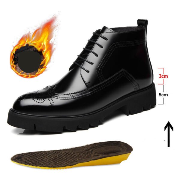 Leather Martin Boots Thick-soled British High-top Increase Leather Shoes - Image 8