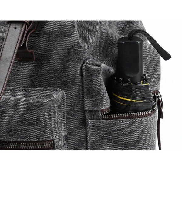 Canvas Backpack Men's Fashion Trend Casual Travel Bag - Image 3