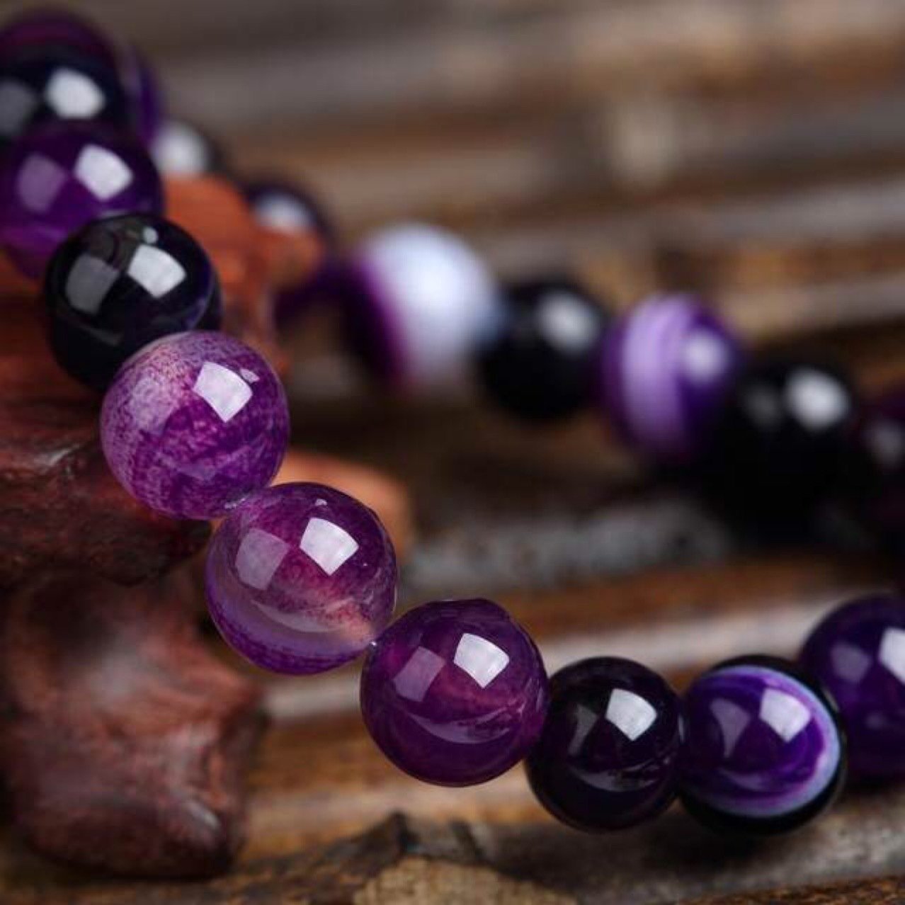 Elegant Violet Natural Stone Bracelet for Women - Image 8