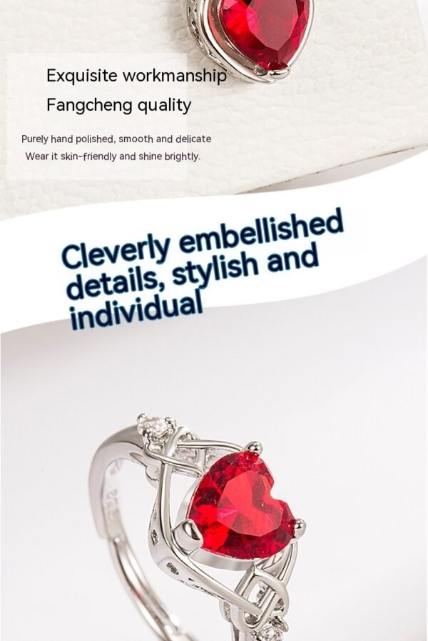 Heart-shaped Ruby Jewelry Suit - Image 5