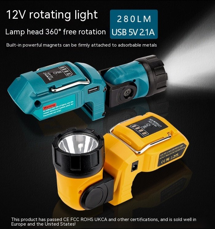 Rechargeable LED Universal Rotating Flashlight - Image 5