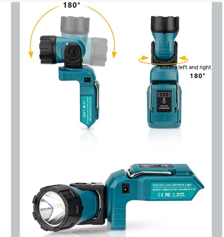 Rechargeable LED Universal Rotating Flashlight - Image 6