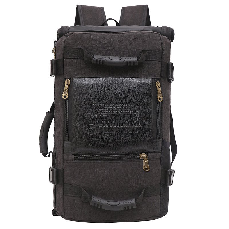 Men Canvas Backpack Huge Travel School Shoulder Computer Backpack Functional Versatile Bags Multifunctional Laptop Bag - Image 8