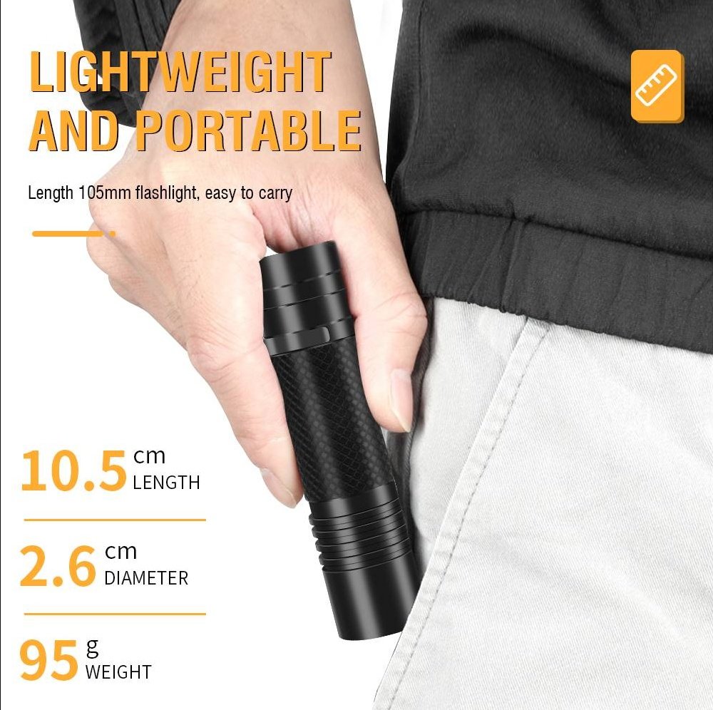Super Bright Tactical Flashlight Torch Super Bright Camping LED Zoomable Torch - Image 4