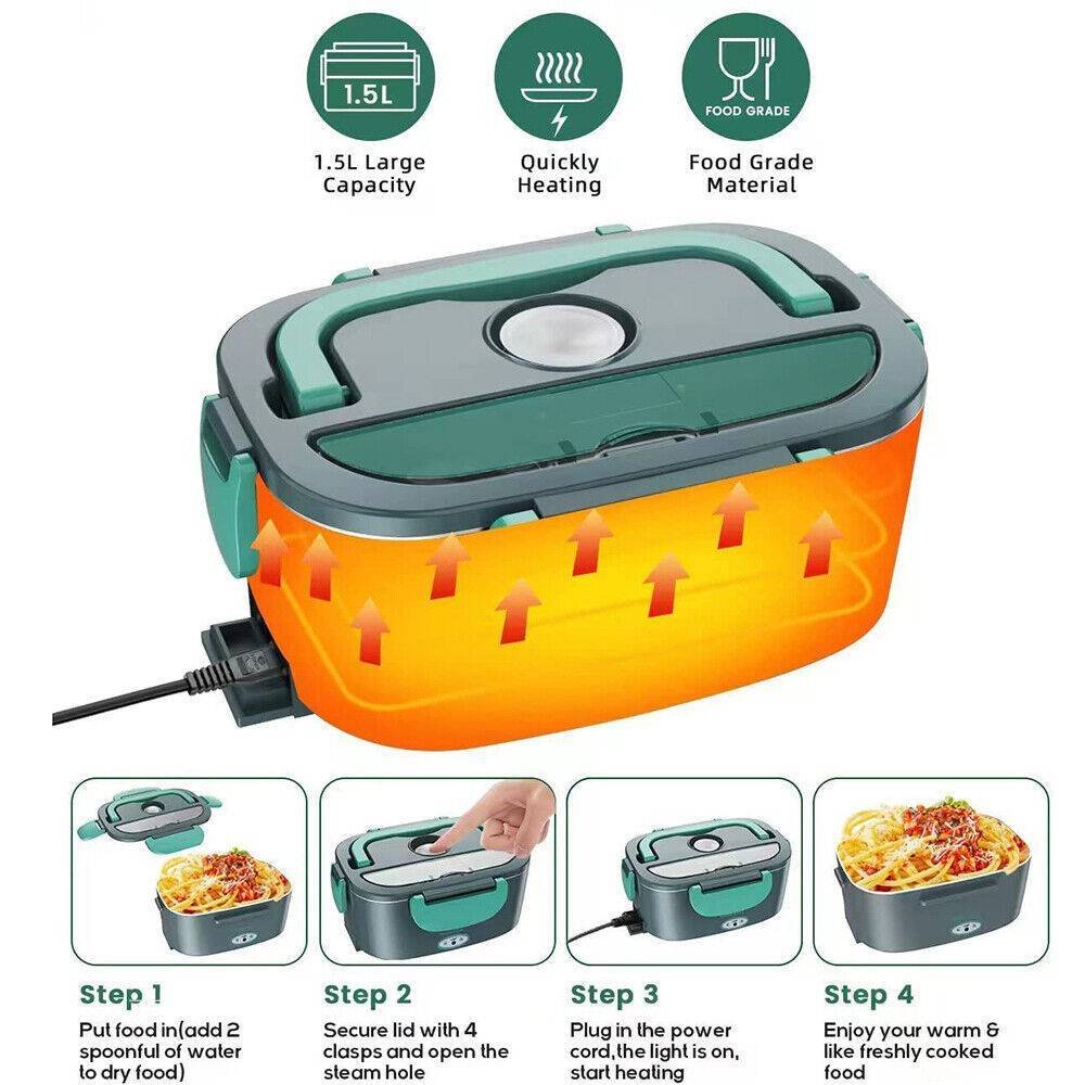 Electric Lunch Box Food Warmer Portable Food Heater Leak Proof For Car & Home - Image 5