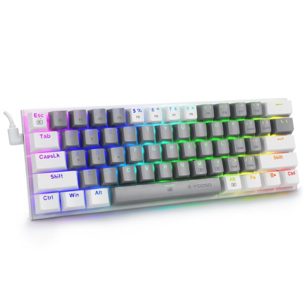 Key Mechanical Keyboard Two Colors Key CAP Computer E-sports Game MonochromeRGB Light - Image 2