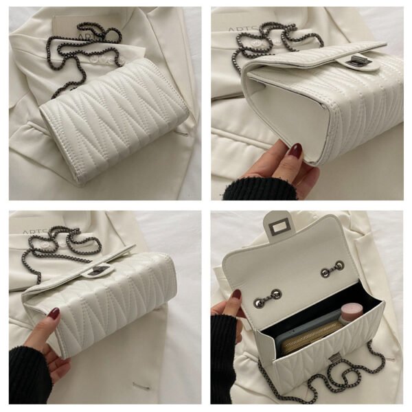 Beautiful Retro Textured Diamond Small Bag Women - Image 7