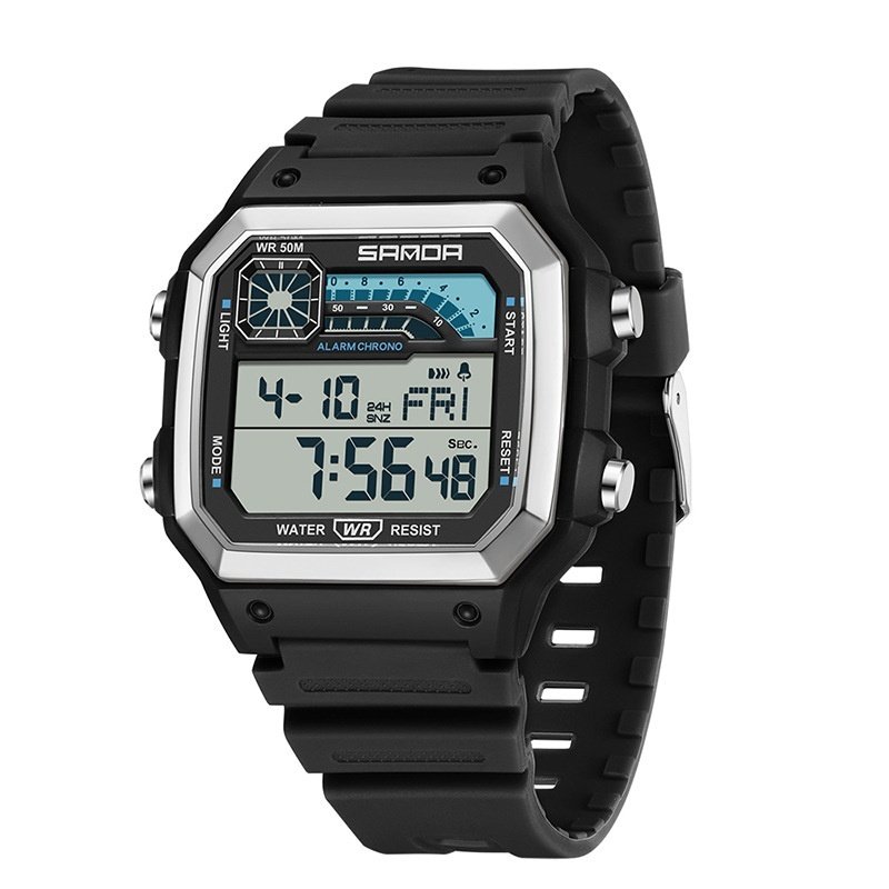 Electronic Watch Luminous Waterproof Sports Men Thin Square - Image 4