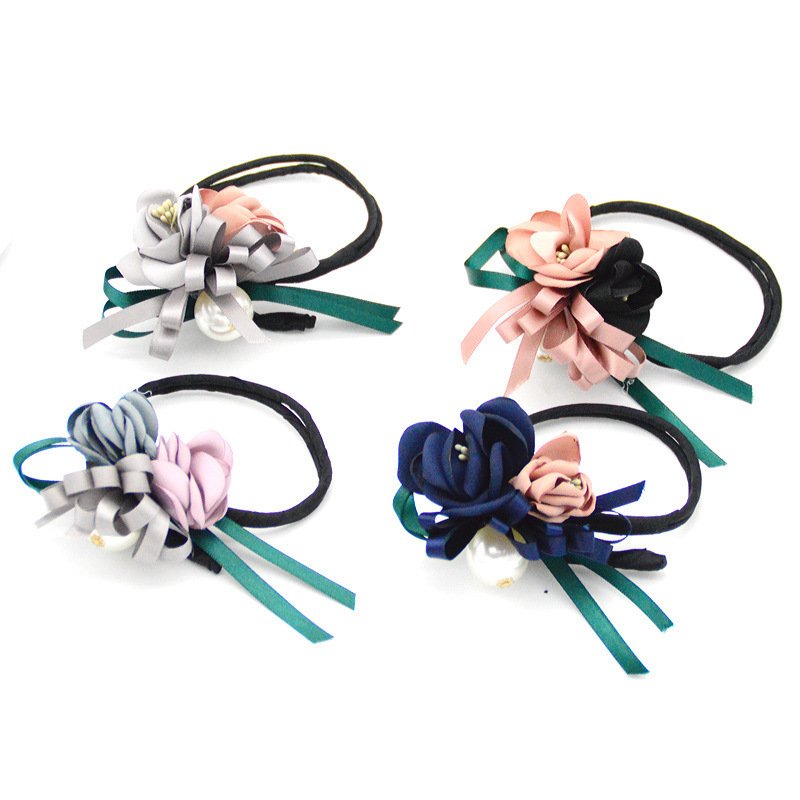 Bun Hair Half Bun Pearl Flower Hair Plate Hair Elastic Korean Styling Headdress Hair Accessories - Image 7