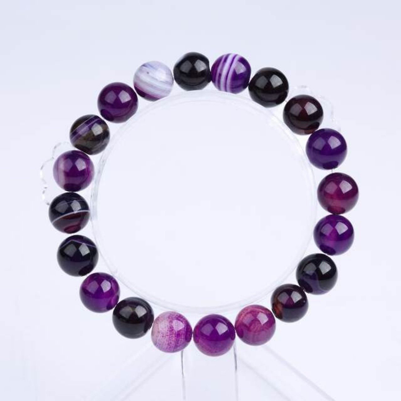 Elegant Violet Natural Stone Bracelet for Women - Image 4
