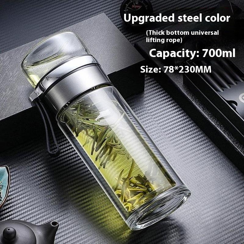 Personal Double-layer Glass Cup - Image 5