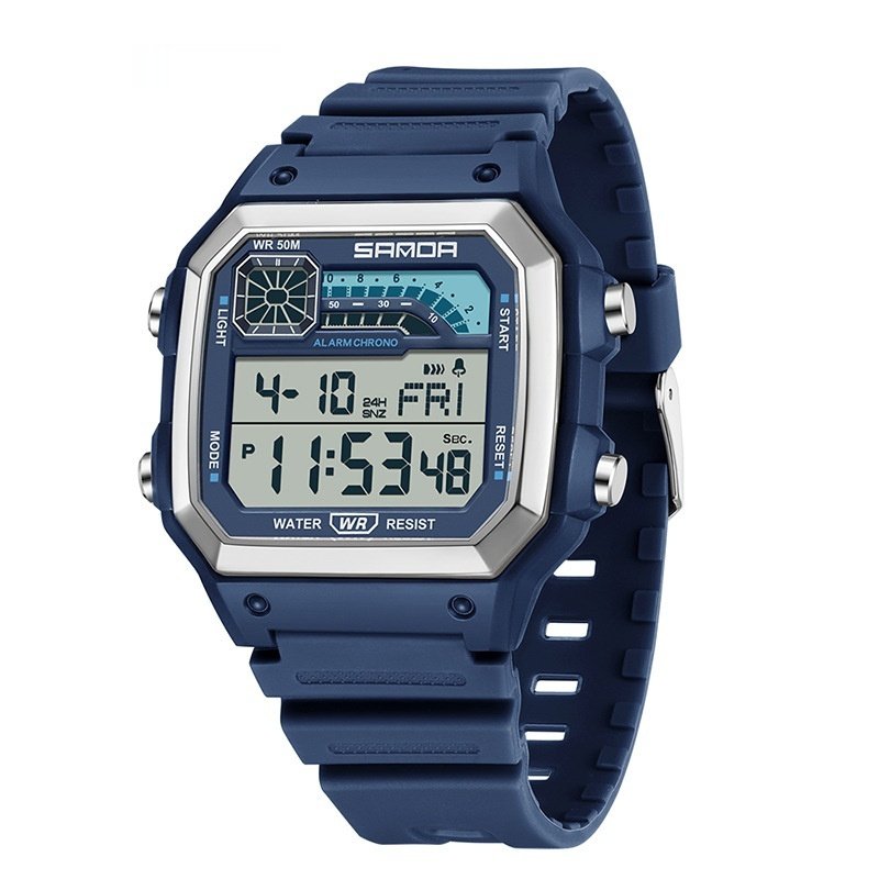 Electronic Watch Luminous Waterproof Sports Men Thin Square - Image 2