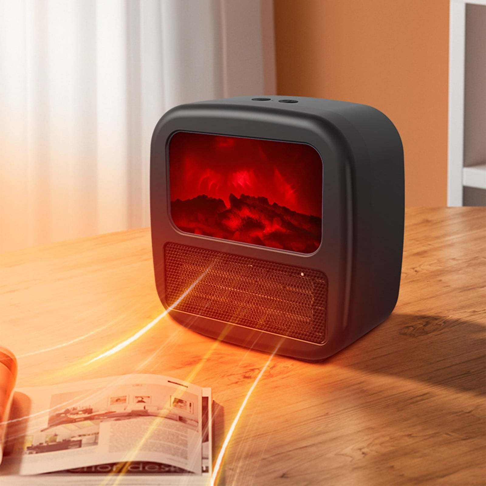 Household Electric Heater Warmer Portable 3D Anti-real Flame Electric Heater Warm Air Fan Room Winter Stove Radiator - Image 5