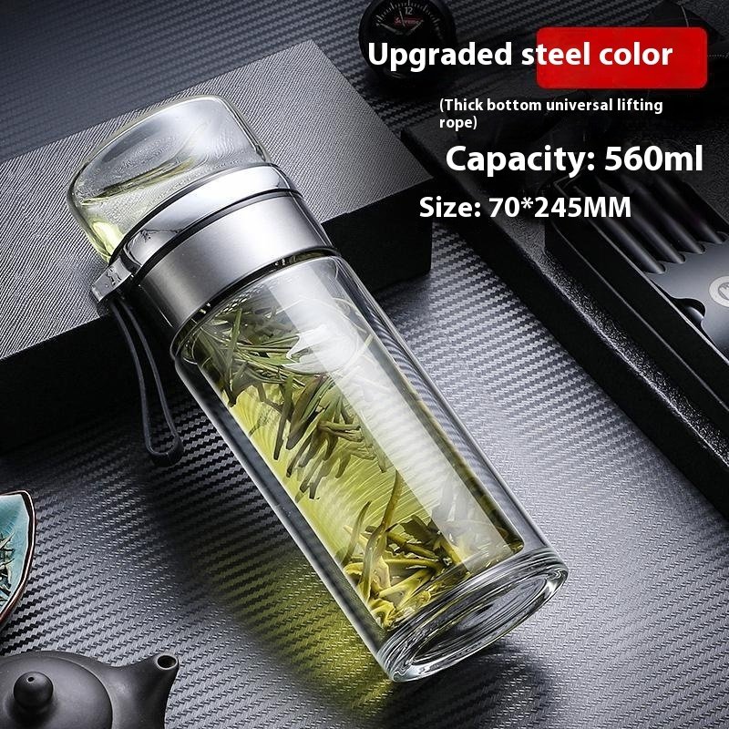 Personal Double-layer Glass Cup - Image 7