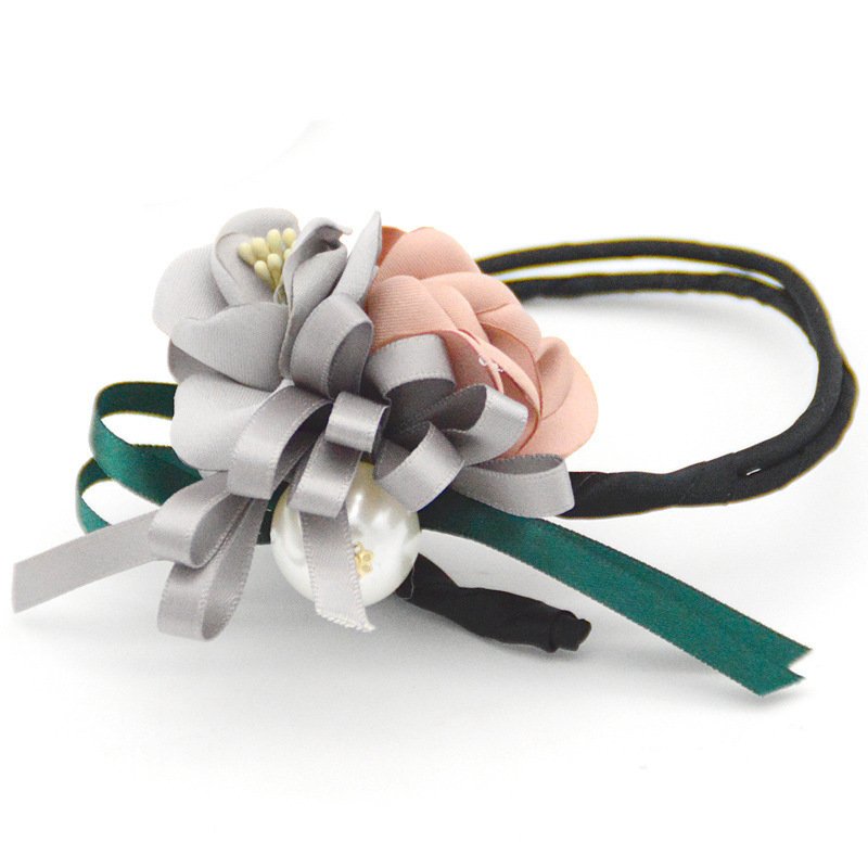 Bun Hair Half Bun Pearl Flower Hair Plate Hair Elastic Korean Styling Headdress Hair Accessories - Image 3