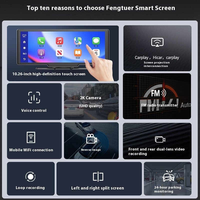 Car Smart Screen Carplay Driving Recorder Navigation - Image 5