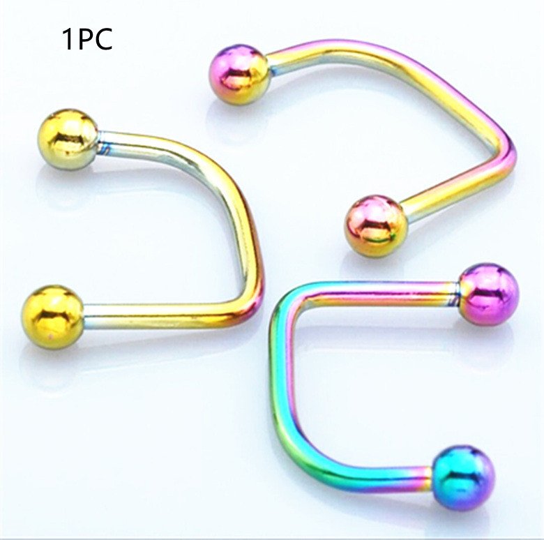 Body Piercing Jewelry 316 Medical Stainless Steel Lip Nail - Image 2