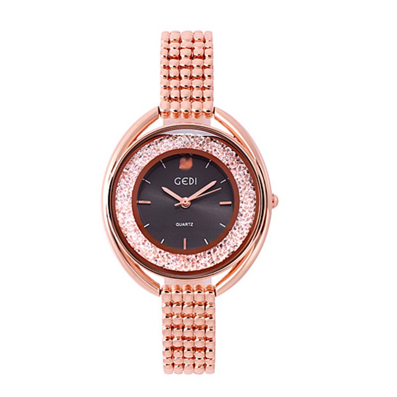 Watch Women Water Diamond British Watch Steel Band Waterproof Ladies Watch - Image 2