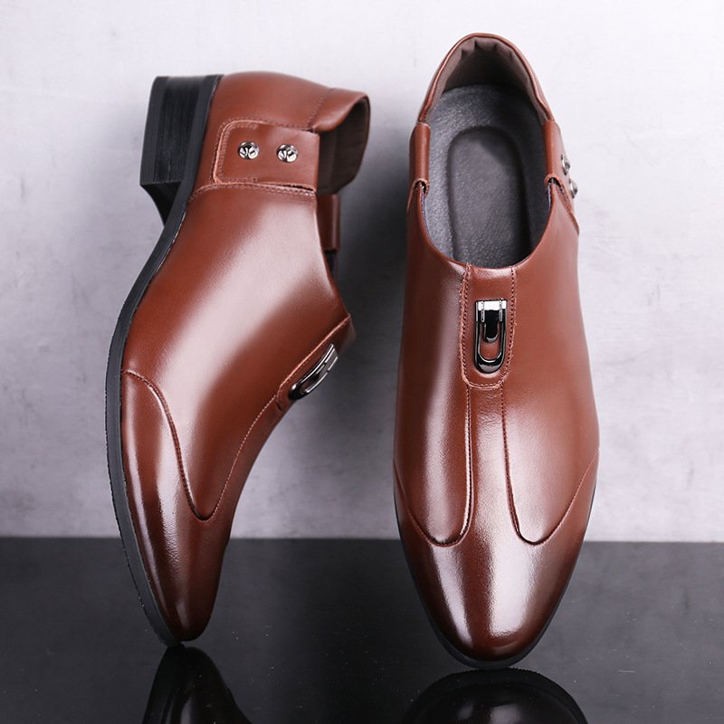 Formal British Leather Shoes Business Korean Men's Shoes - Image 5