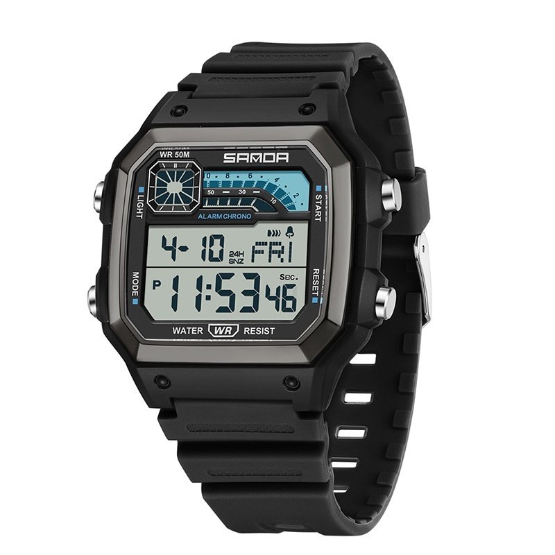 Electronic Watch Luminous Waterproof Sports Men Thin Square - Image 3