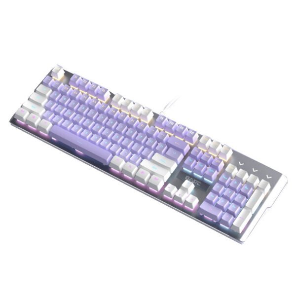 Purple Mechanical Keyboard Mouse Suit Wired Green Axis - Image 6