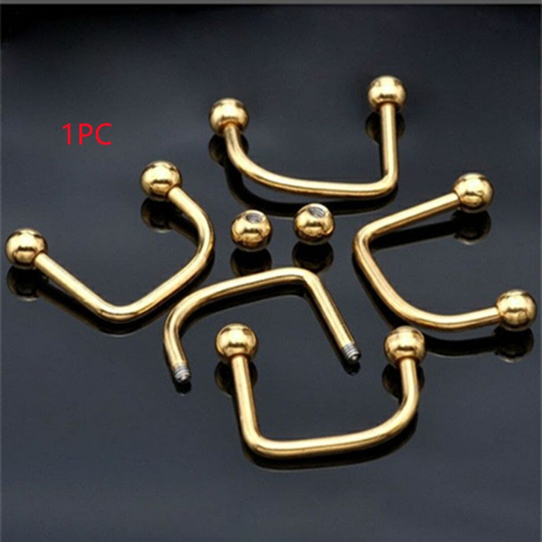 Body Piercing Jewelry 316 Medical Stainless Steel Lip Nail - Image 7