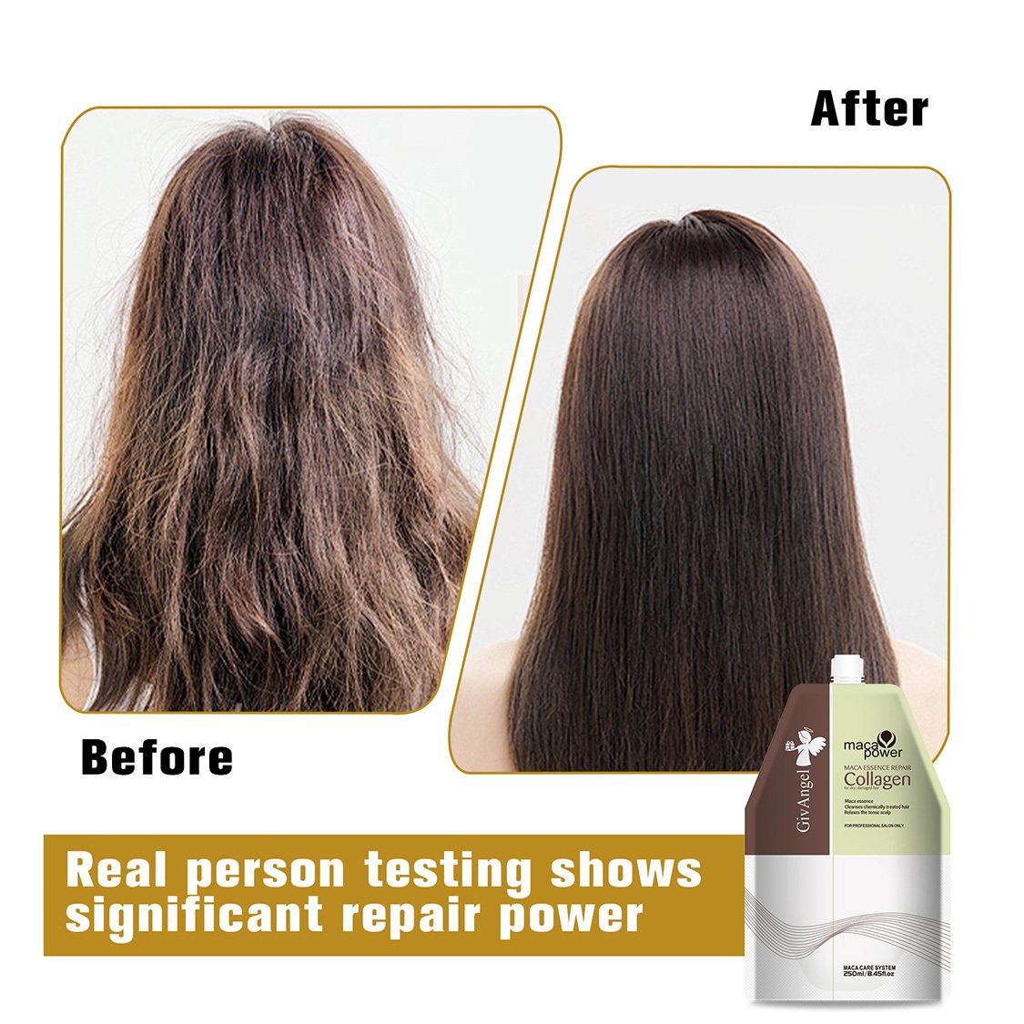 Nourishing Collagen Hair Mask, Deep Nourishing Magical Hair Mask, Fortifying Hair Repair Conditioner, Hair Mask For Dry Damaged Hair All Hair Types, 500ml, 1 Count - Image 9
