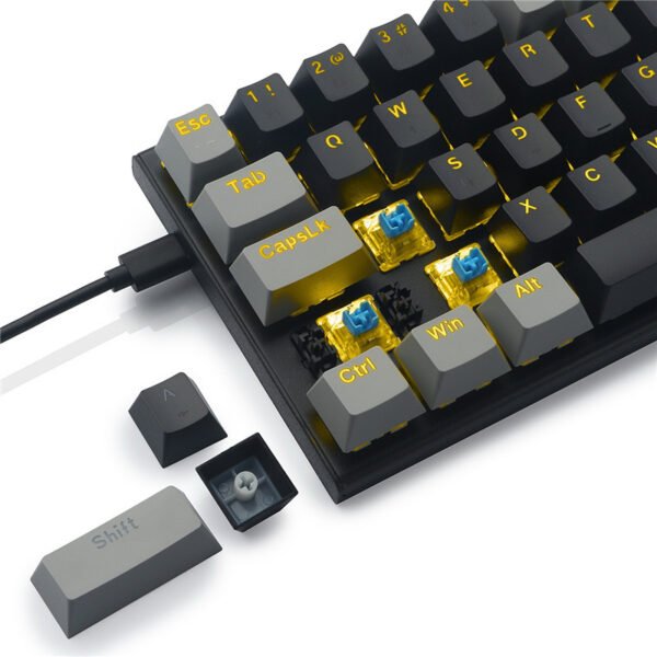 Key Mechanical Keyboard Two Colors Key CAP Computer E-sports Game MonochromeRGB Light - Image 6