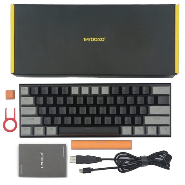 Key Mechanical Keyboard Two Colors Key CAP Computer E-sports Game MonochromeRGB Light - Image 9