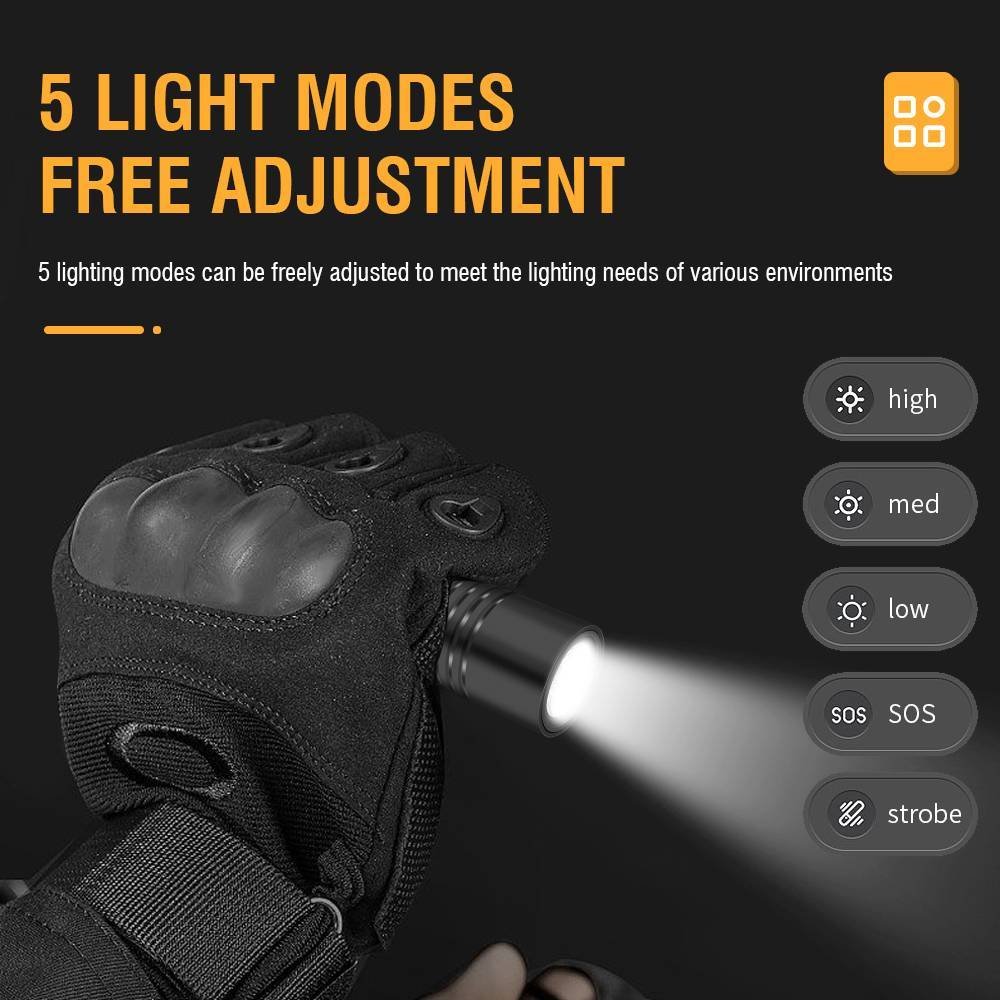 Super Bright Tactical Flashlight Torch Super Bright Camping LED Zoomable Torch - Image 7