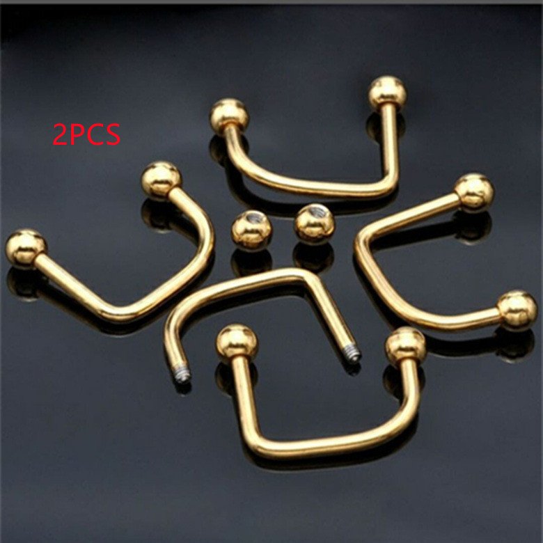 Body Piercing Jewelry 316 Medical Stainless Steel Lip Nail - Image 5
