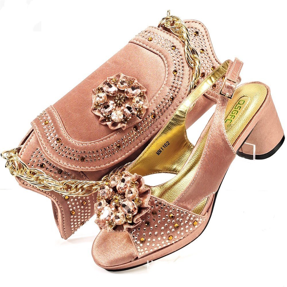 Evening Party With Rhinestone Pointed Toe Shoes Hand Bag Suit - Image 4