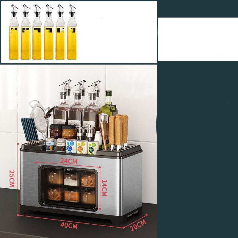 Stainless Steel Kitchen Condiment Storage Rack - Image 4