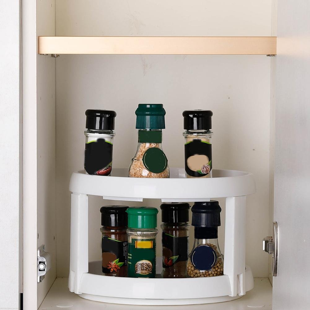 Rotating double-layer desktop storage rack - Image 2