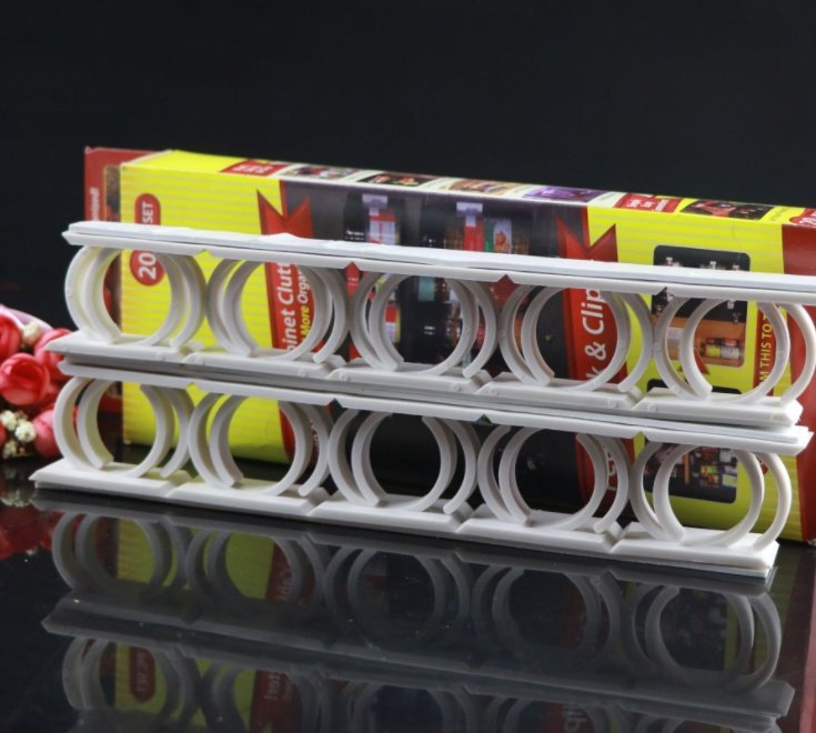 Clip N Store Storage Rack Spice Rack Kitchen Supplies Gadgets Bottle Racks - Image 5