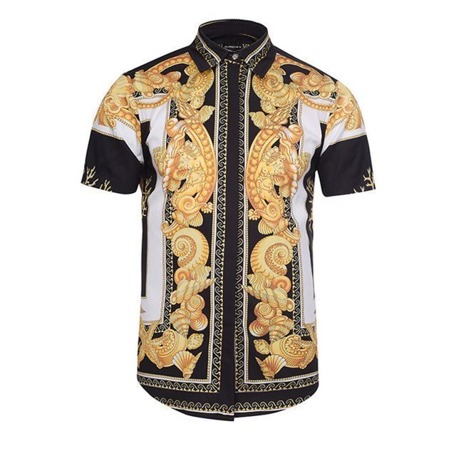 Fashion 3D Print Luxury Harajuku Men Dress Shirts - Image 5