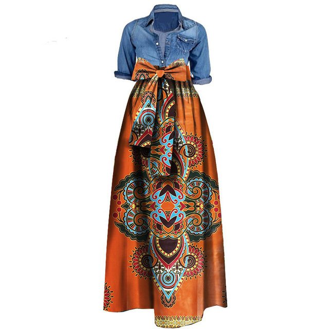 African women''s skirt cotton batik printing skirt cross border e-commerce supply factory supply - Image 3