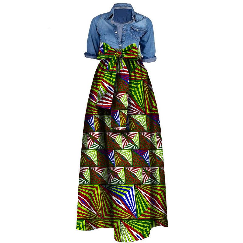 African women''s skirt cotton batik printing skirt cross border e-commerce supply factory supply - Image 4