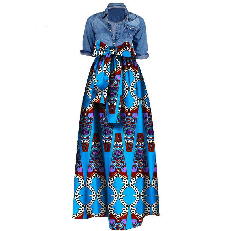 African women''s skirt cotton batik printing skirt cross border e-commerce supply factory supply - Image 5